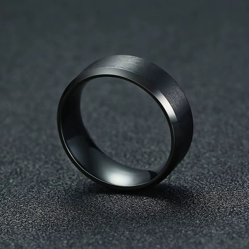 Classic Men Ring Stainless Steel Wedding Jewelry Horus Cross Casual Male Band