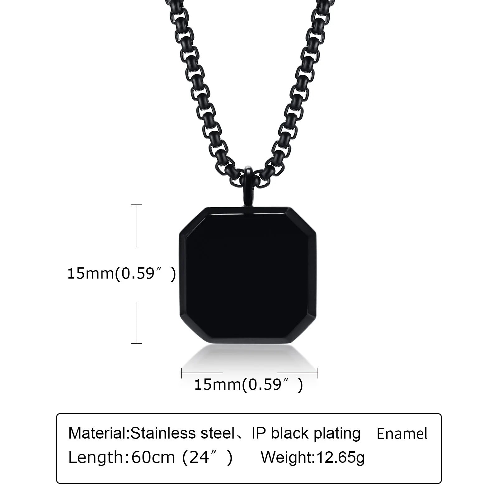 Stylish Men Square Natural Stone Necklace, Solid Stainless Steel Geometric Polygon Pendant,Casual Punk Boy Gift Jewelry