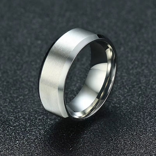 Classic Men Ring Stainless Steel Wedding Jewelry Horus Cross Casual Male Band