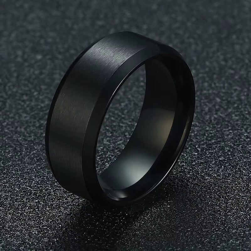 Classic Men Ring Stainless Steel Wedding Jewelry Horus Cross Casual Male Band