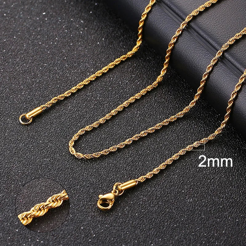 Stunning Cuban Chain Necklace - Unisex Stainless Steel Curb Link Choker in Vintage Gold Finish