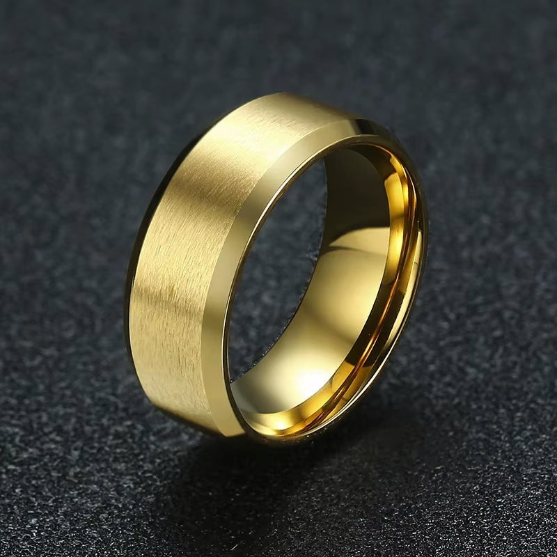 Classic Men Ring Stainless Steel Wedding Jewelry Horus Cross Casual Male Band