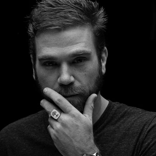 Rock Punk Tree of Life Signet Rings for Men Jewelry Custom Words Images Personalize Engrave Gifts for Him Jewelry