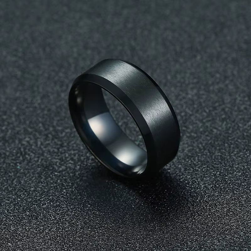 Classic Men Ring Stainless Steel Wedding Jewelry Horus Cross Casual Male Band